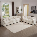 Modern Fabric Living Room Sofa Set - 2 Sofas