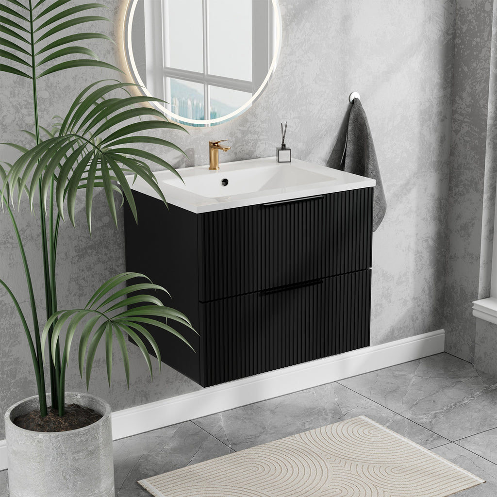 24 Inch Bathroom Vanity Cabinet With Ceramic Sink