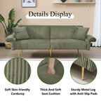 79 Inch Corduroy Sofa Bed