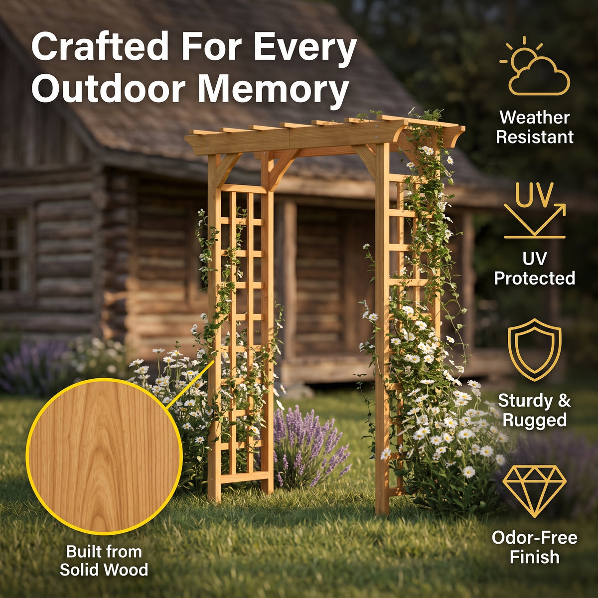 Wooden Arbor for Wedding and Garden Use