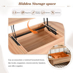 U-Can 47.2'' Lift Top Coffee Table with Hidden Compartment