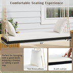 TOPMAX Patio Wooden Swing Chair