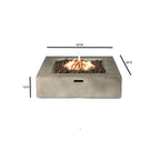 12" H Concrete Outdoor Fire Pit Table