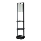 Two Tiered Vertical Shelving Stand with Light
