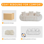 Floral-Shaped Ultra-Soft Faux Fur Sofa