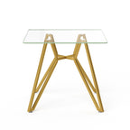 35.4-Inch Square Tempered Glass Dining Table