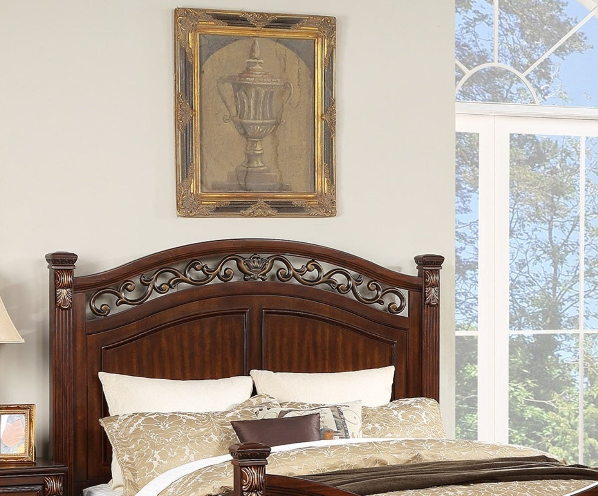 Luxurious Queen Size Bed 2x Nightstands 3pc Bedroom Set