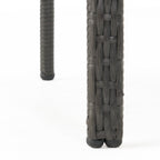 Outdoor PE Rattan Stacking Chair Set with Cushions (Set of 4)