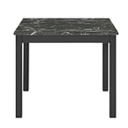 5pc Counter Height Dining Set Square Faux Marble Table