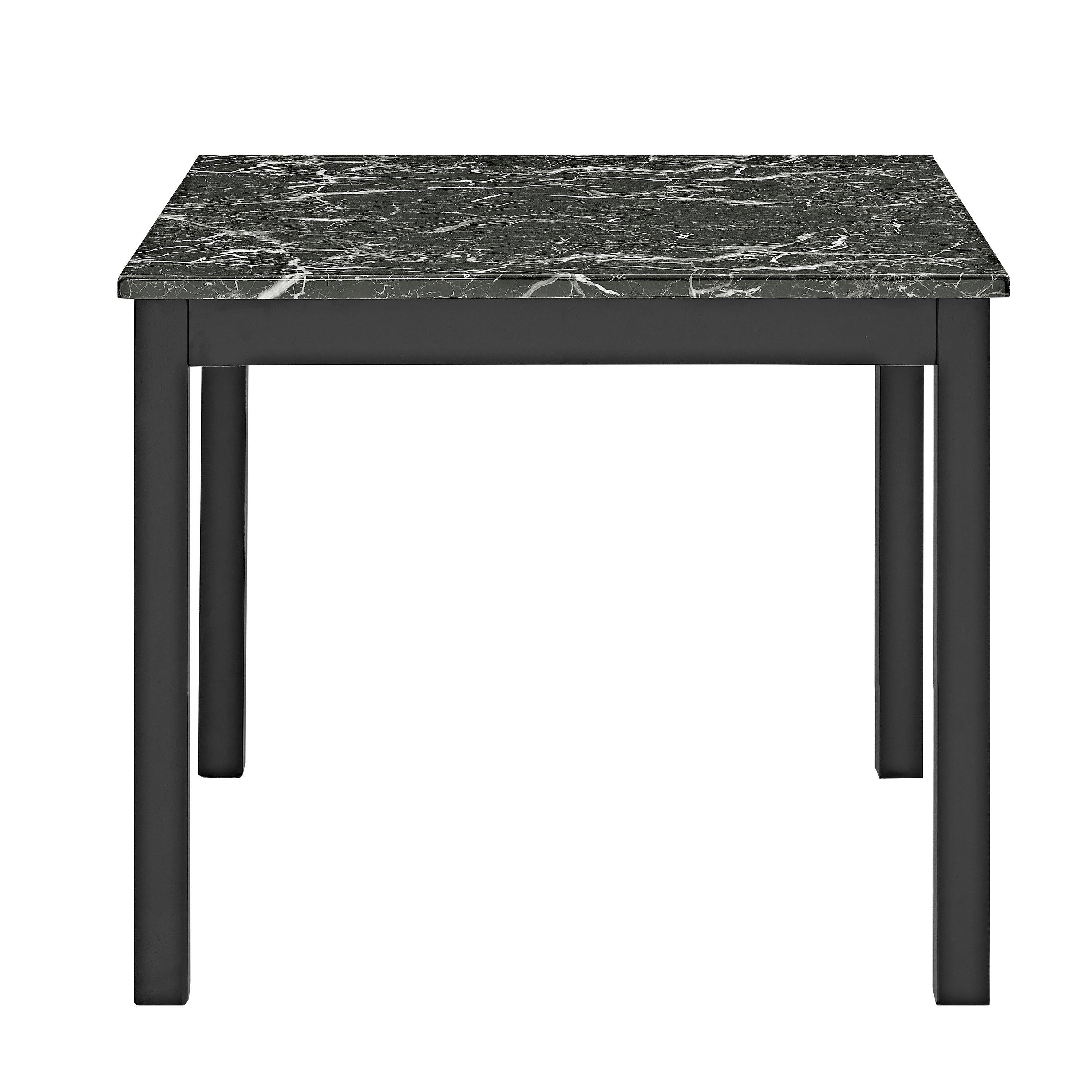 5pc Counter Height Dining Set Square Faux Marble Table
