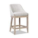 Newport 26.5" Coastal Curved Back Upholstered Counter Stool
