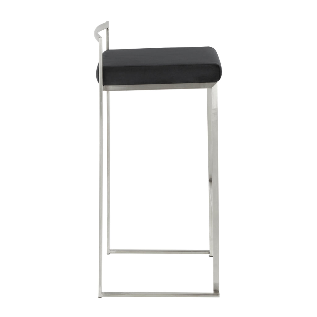 30" Contemporary Stackable Barstool Set of Three