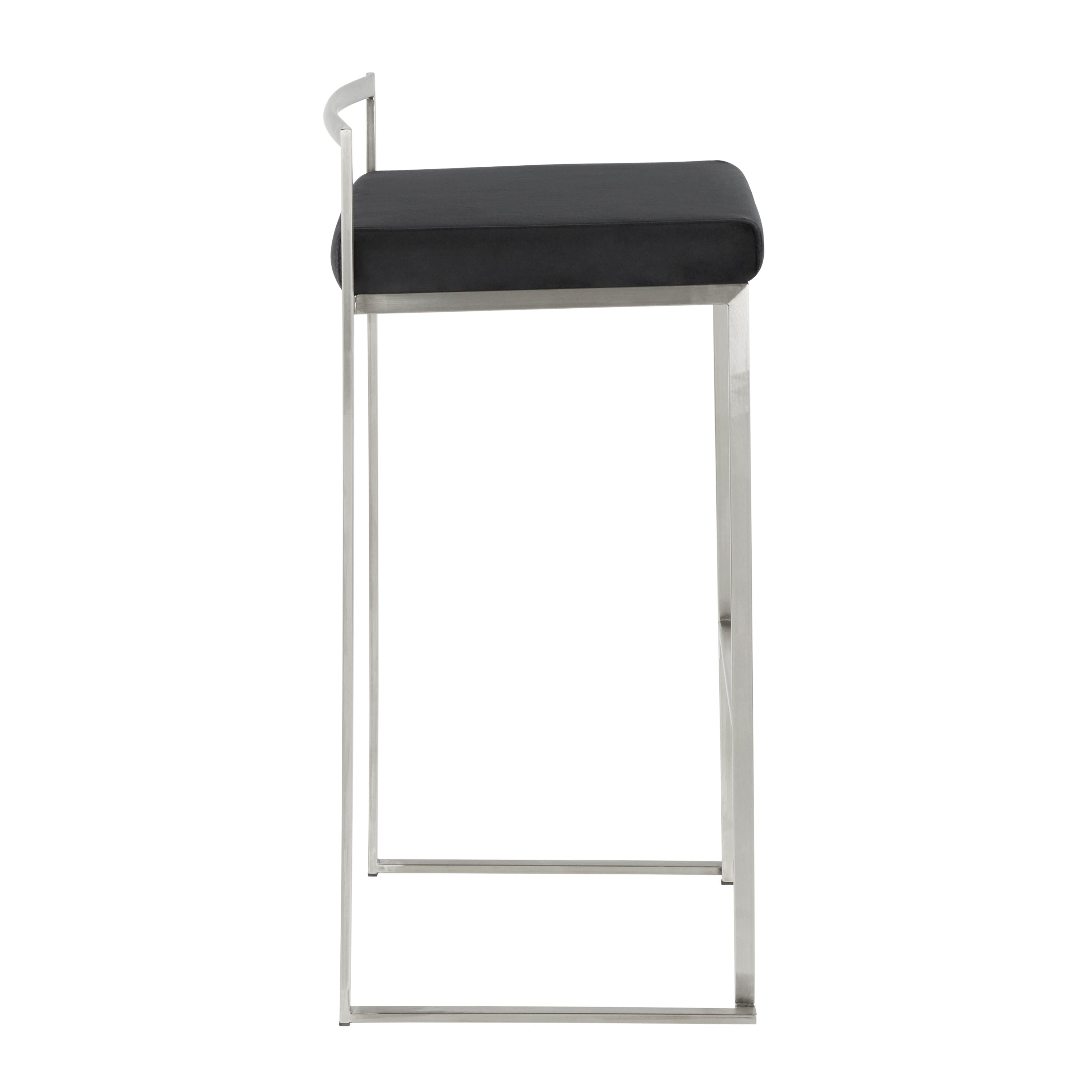 30" Contemporary Stackable Barstool Set of Three