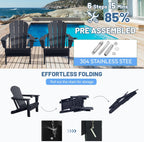 Adirondack Chairs Set of 2 in Black
