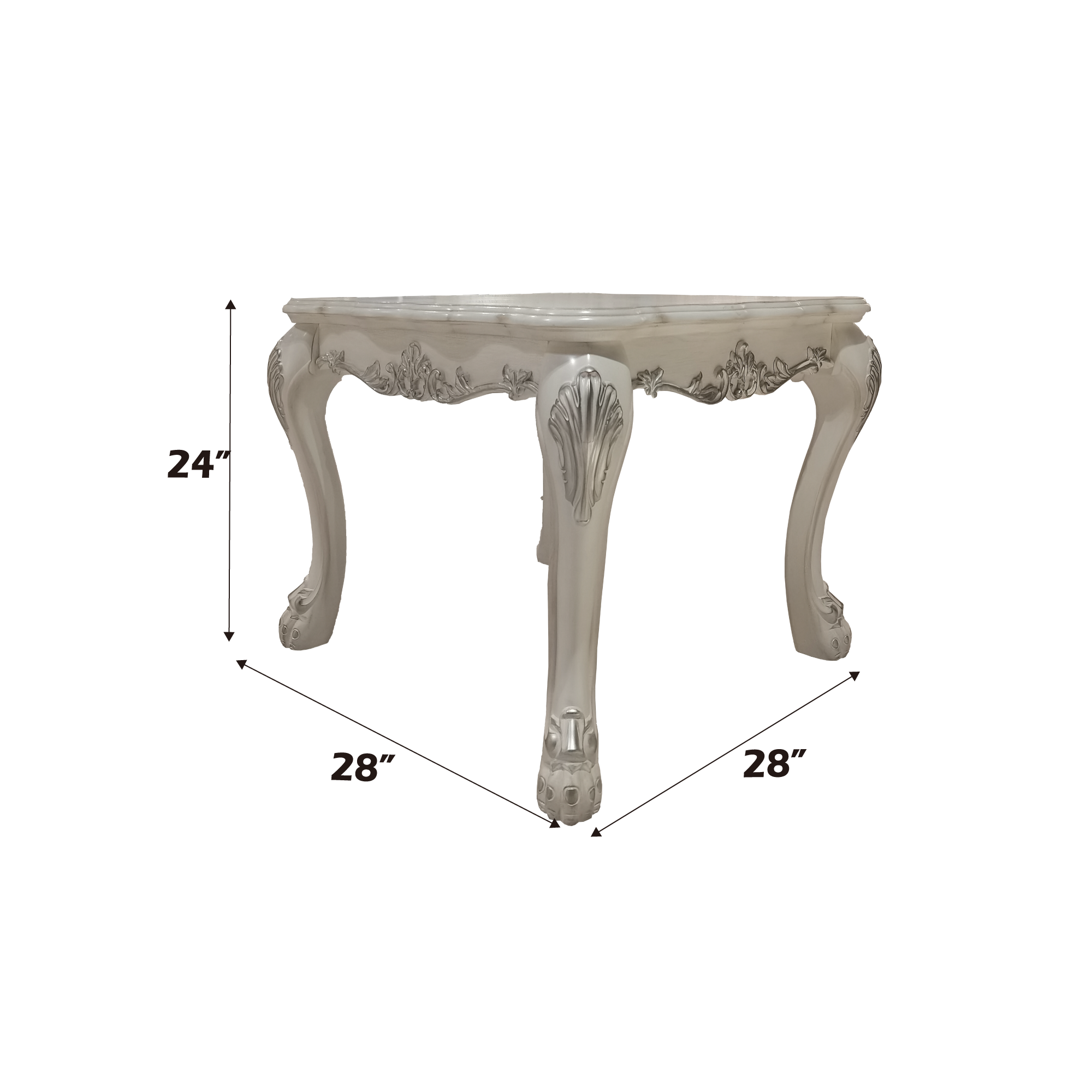 Dresden Bone Square End Table
