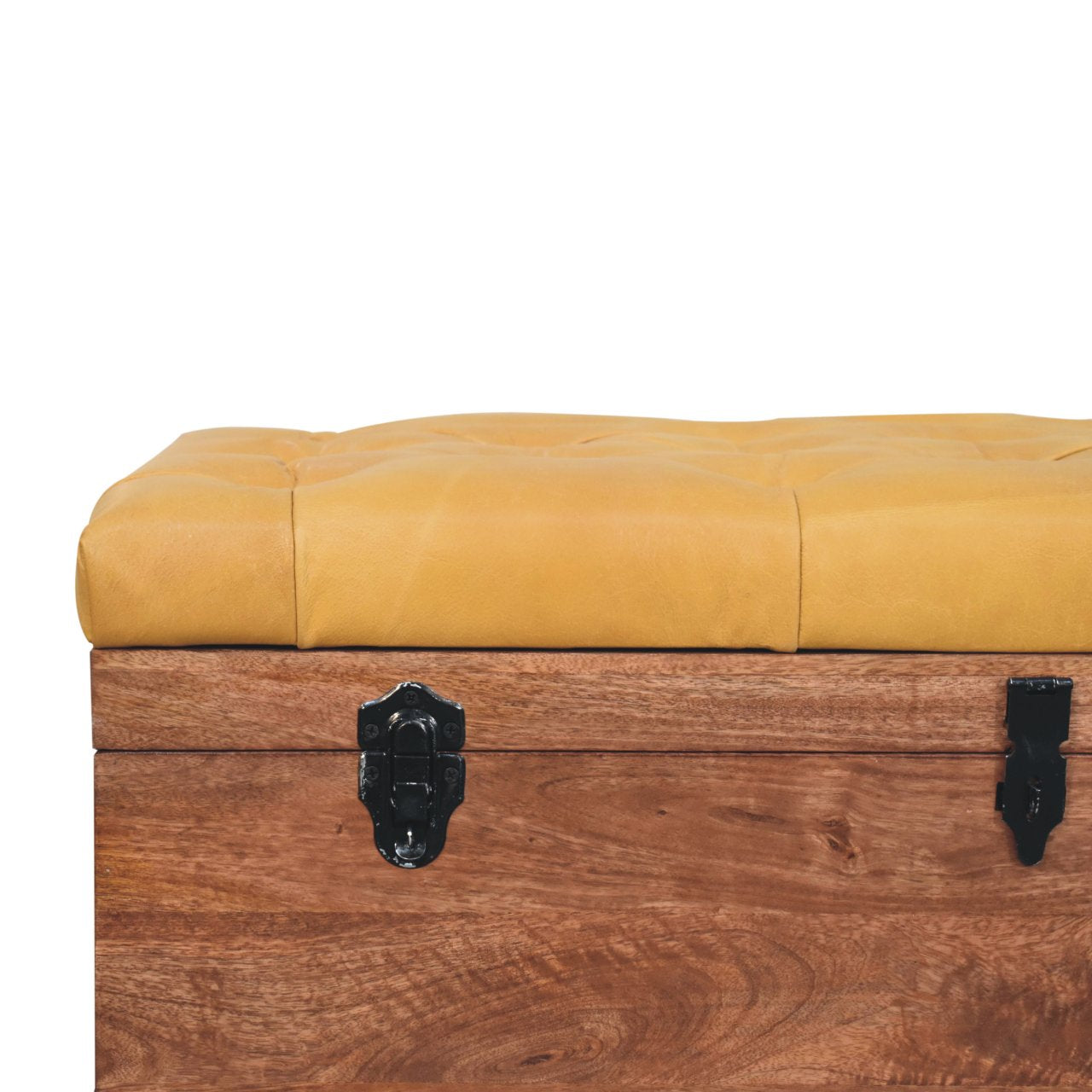 Solid Wood Buffalo Hide Honey Storage Box