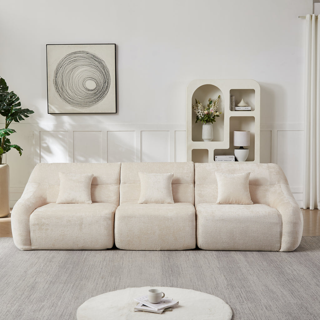 123.2-Inch Modern Luxury Curved Corner Sectional Sofa