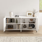 Modern Abbey 66.9" Sideboard with Adjustable Shelves and Metal Legs