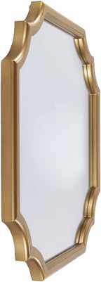 Abangay Gold Contemporary Wood Frame Mirror - Clearance