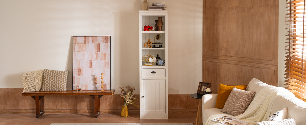 75'' Freestanding Display Bookshelf with Storage & Cabinet
