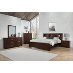 Ardino Cappuccino California King Bed with Bookcase Headboard