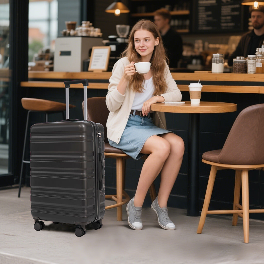 Hifine Tourist 20"/24"/28" 3-Piece ABS Spinner Luggage Set