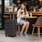 Hifine Tourist 20"/24"/28" 3-Piece ABS Spinner Luggage Set