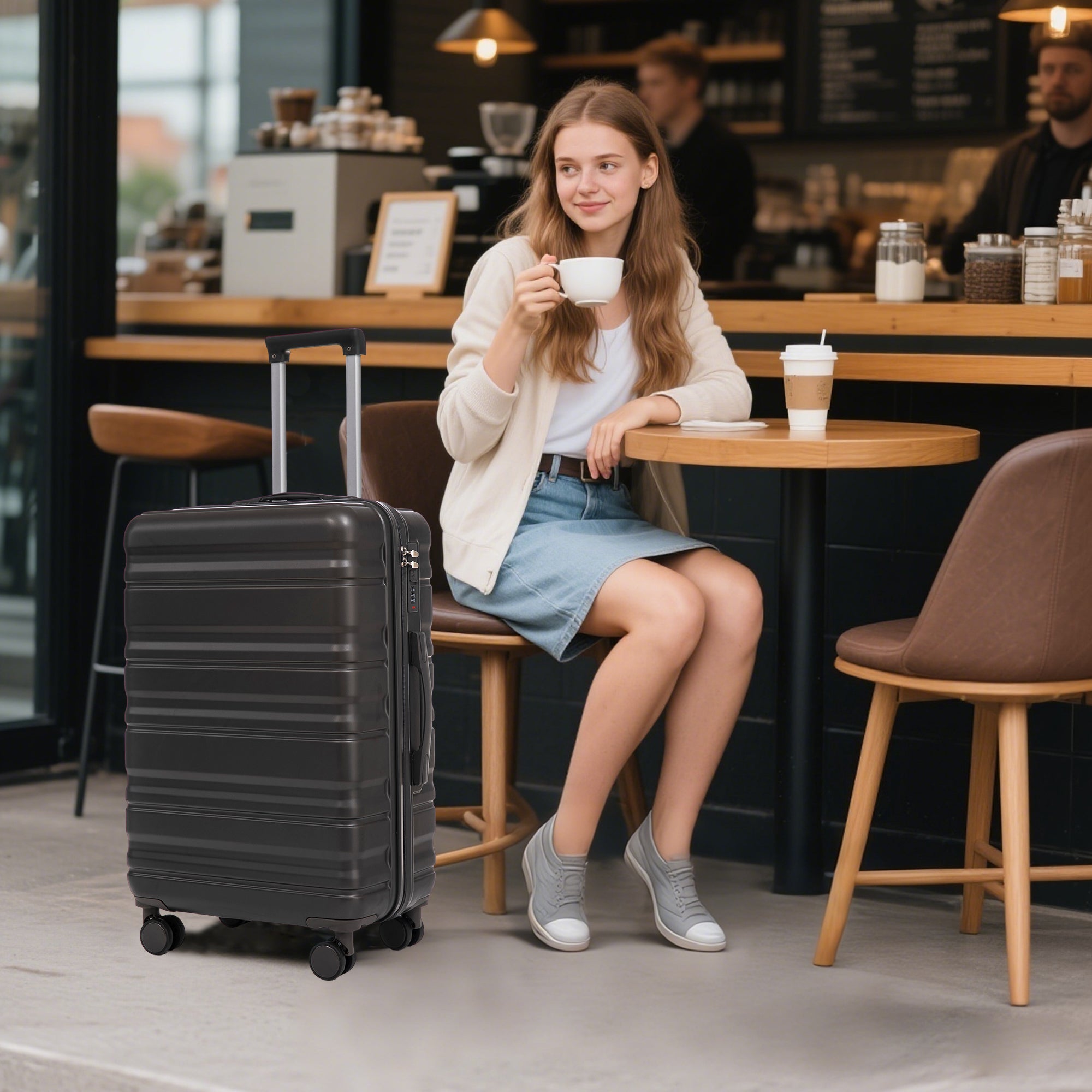 Hifine Tourist 20"/24"/28" 3-Piece ABS Spinner Luggage Set