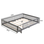 Twin Size Floor Bed with Door
