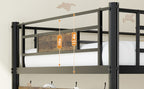 Twin Size Loft Bed Frame with Storage