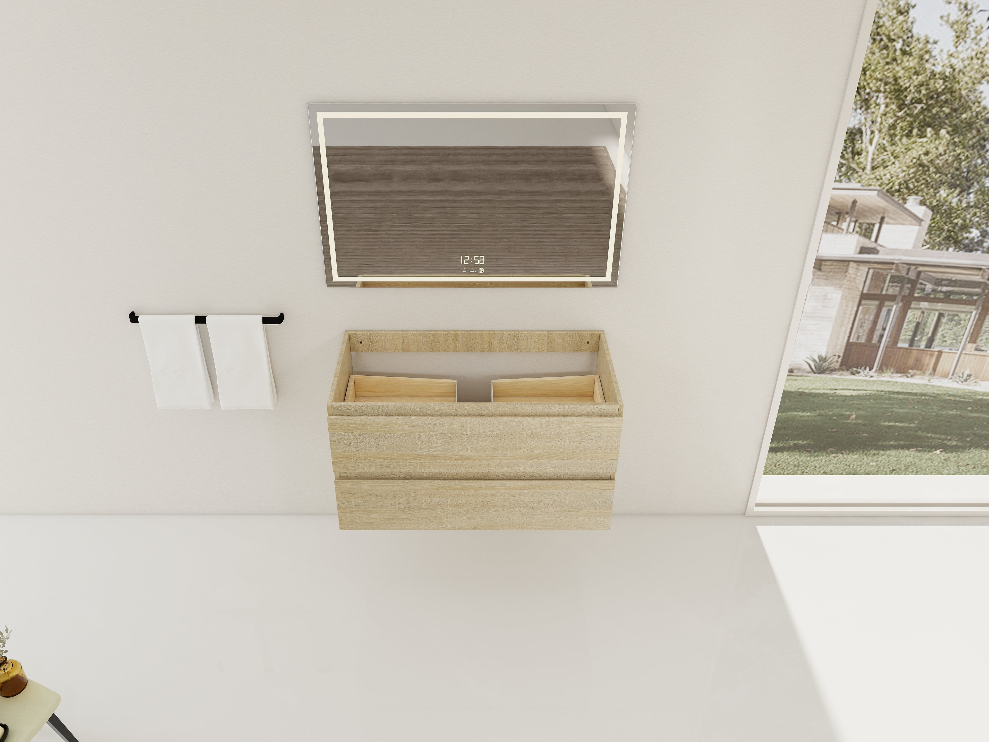 36" Wall-Mounted Bathroom Vanity (Cabinet Only)
