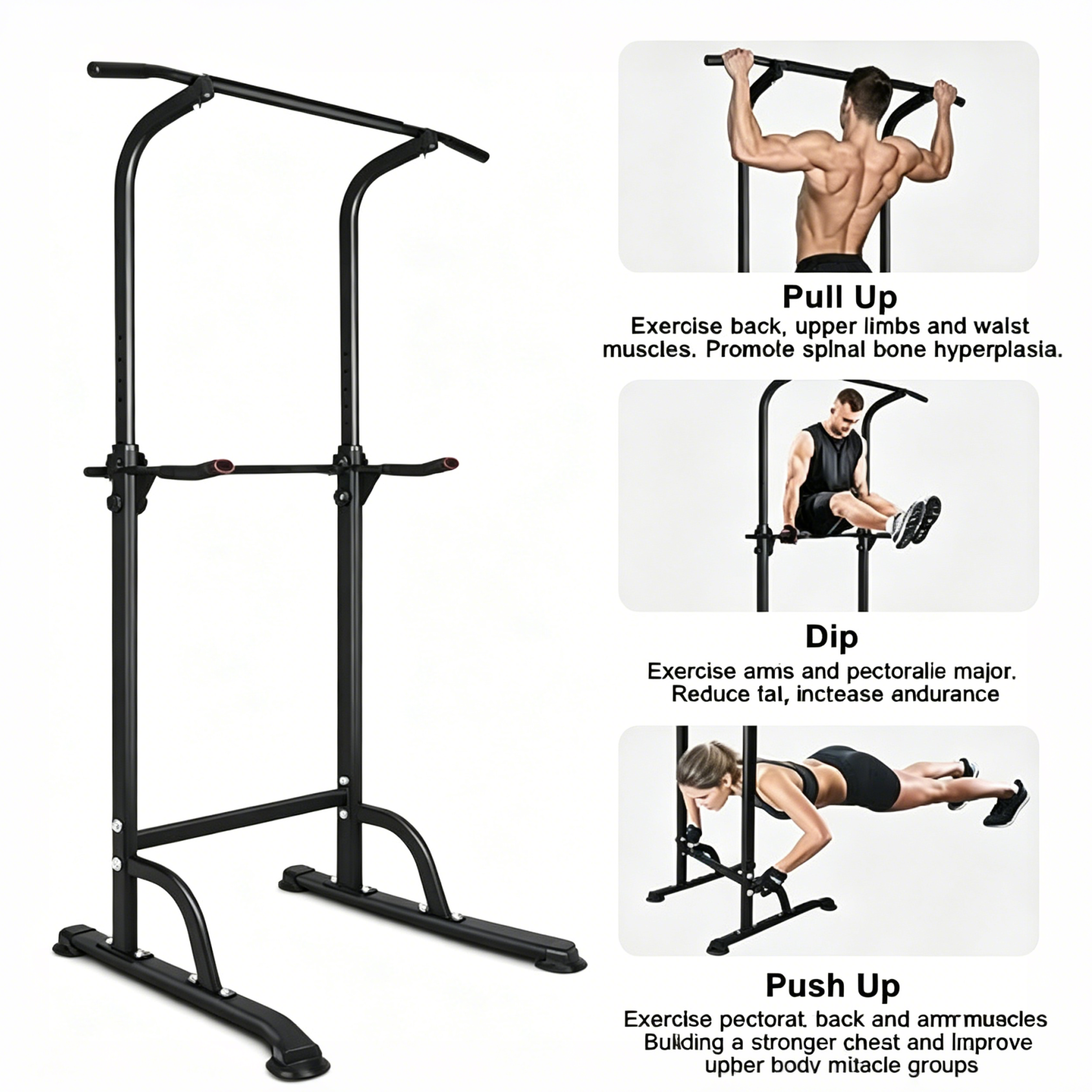 Sport Power Tower Workout Dip Station