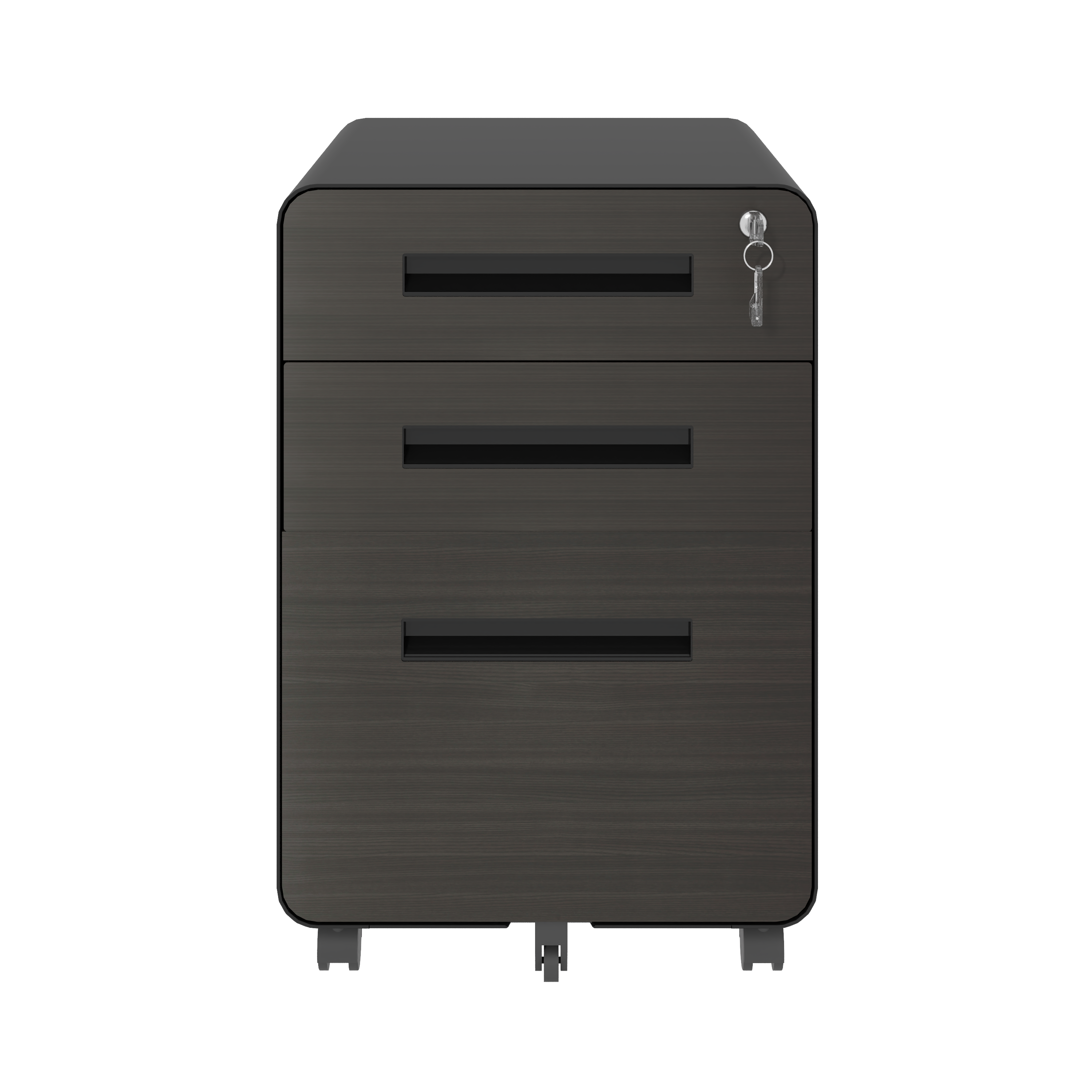 3-Drawer Mobile File Cabinet with Lock