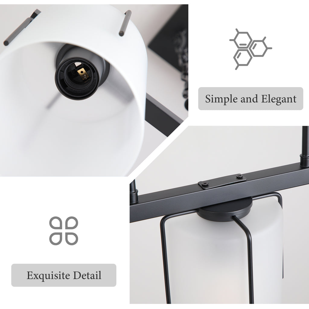 Minimalist 3-Light Linear Chandelier