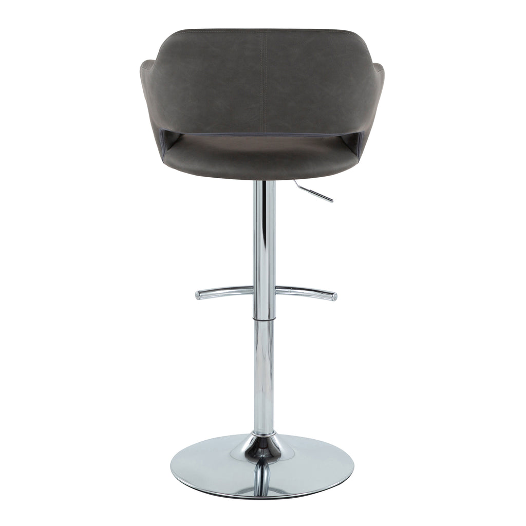Contemporary Adjustable Barstool with Swivel