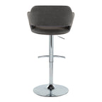 Contemporary Adjustable Barstool with Swivel