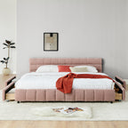 King Size Upholstered Bed Frame with Storage