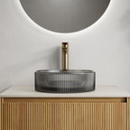 Sonny 14'' Bathroom Round Crystal Glass Sink