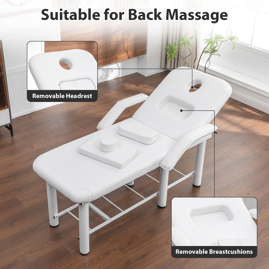 Professional Beauty Bed with Removable Headrest & Cushions