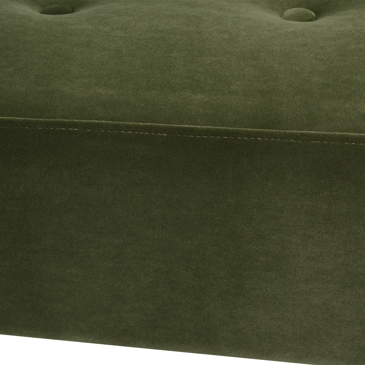 Jared Roll Arm Tufted Bench Settee, Olive