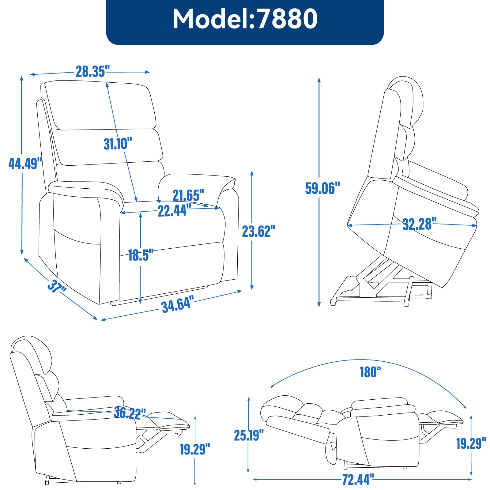 Grey Cat-proof Leather Dual Motor Power Lift Recliner Chair