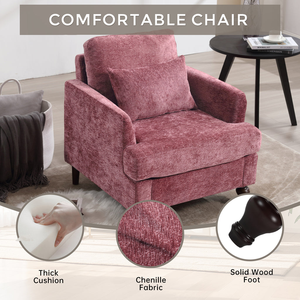 Wood Frame Armchair - Modern Accent Chair