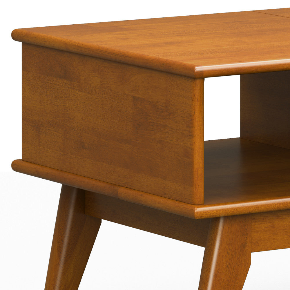 Draper 48 Inch Wide Solid Wood Lift Top Coffee Table in Teak