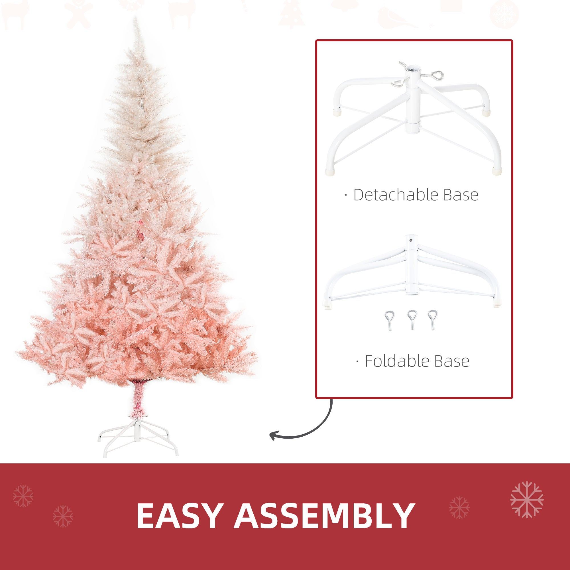 HOMCOM 6ft Unlit Spruce Artificial Christmas Tree