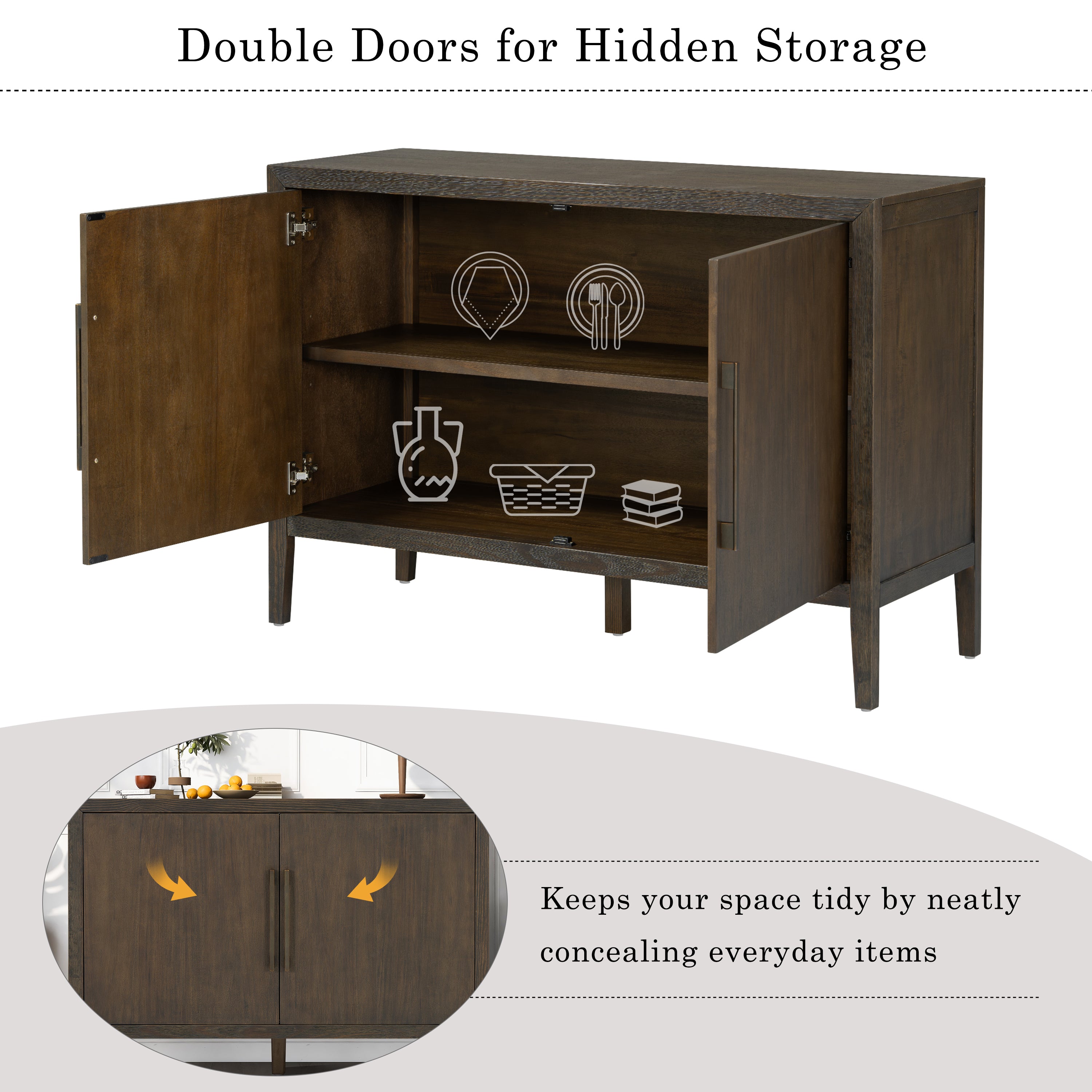 U_STYLE 47.25-Inch Farmhouse Sideboard