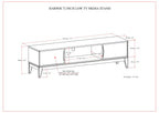 Harper 72 Inch Wide Solid Wood Low TV Stand