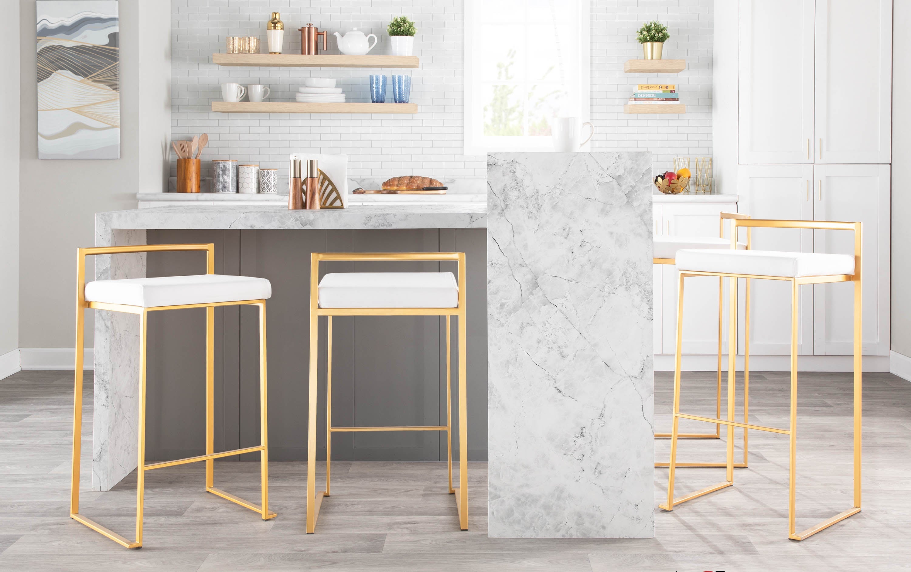 30" Contemporary Stackable Barstool Set of 3