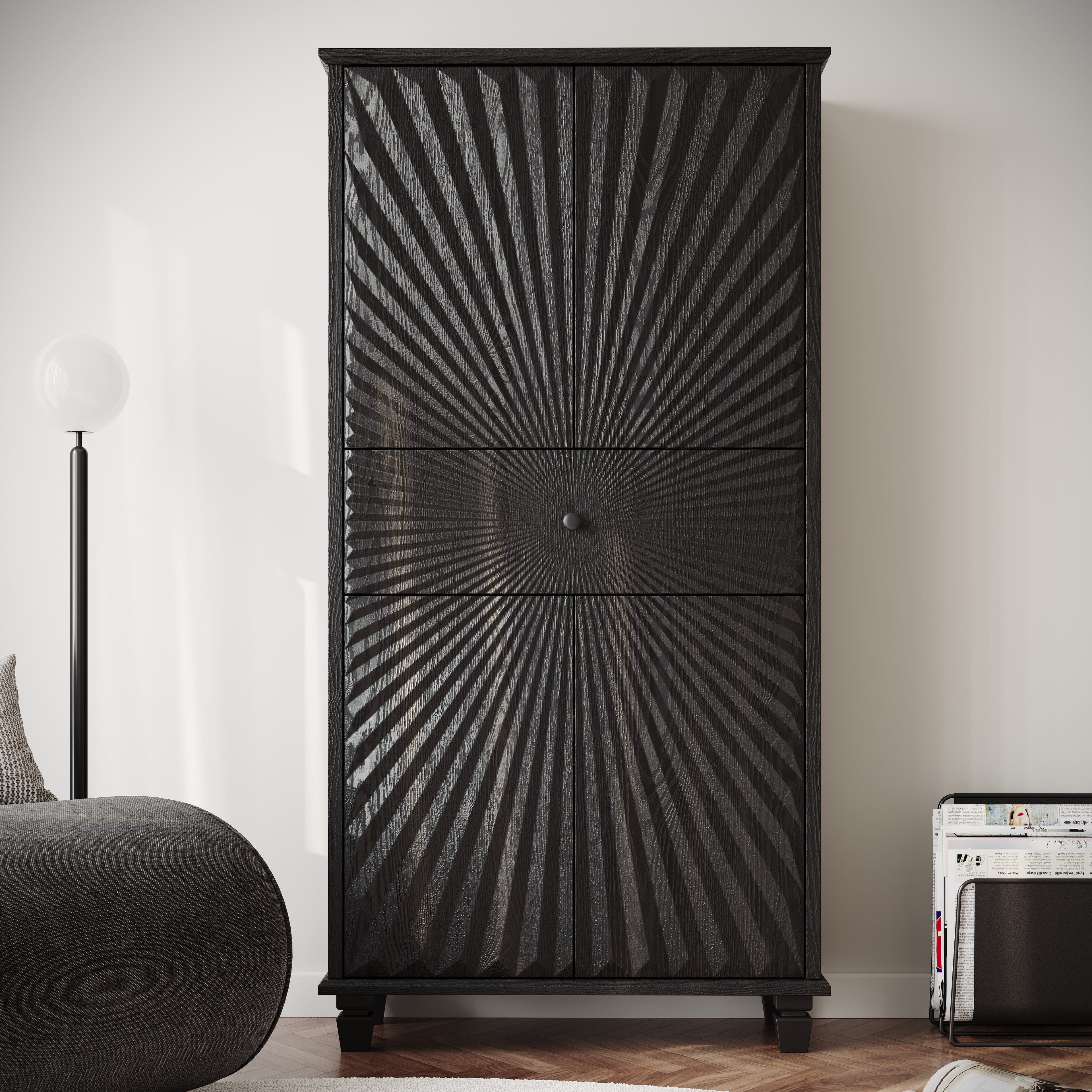 64.5'' Tall Accent 4-Door Cabinet