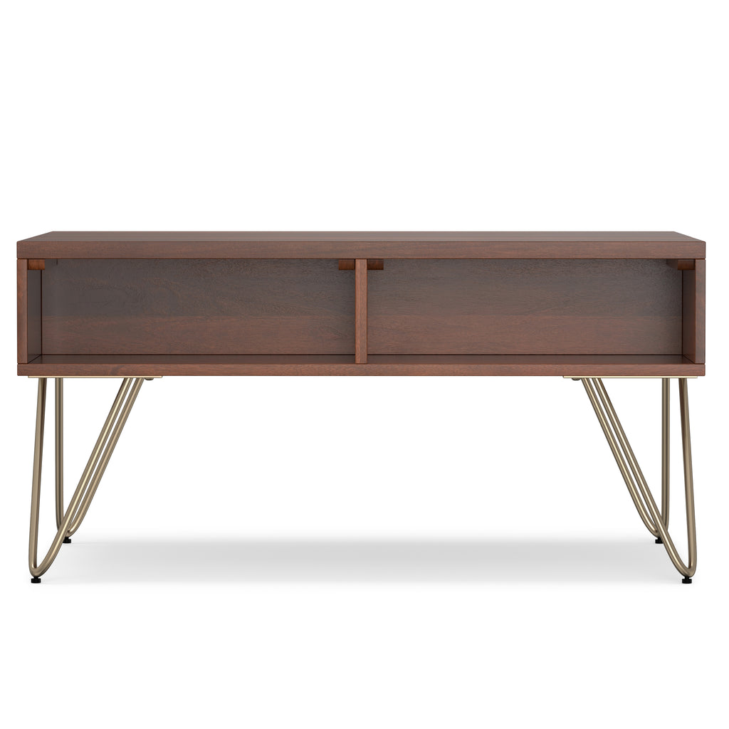Hunter 36 Inch Wide Solid Mango Wood Small Lift Top Coffee Table in Umber
