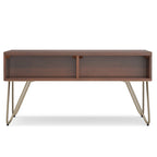 Hunter 36 Inch Wide Solid Mango Wood Small Lift Top Coffee Table in Umber